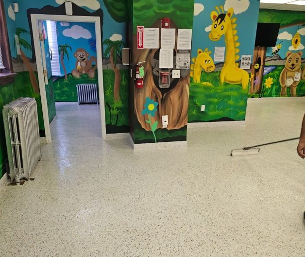 Epoxy flake flooring